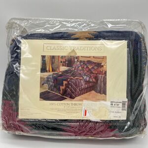 Classic Traditions Country‎ Cabin 100% Cotton Throw Blanket 46 x 67 Southwestern